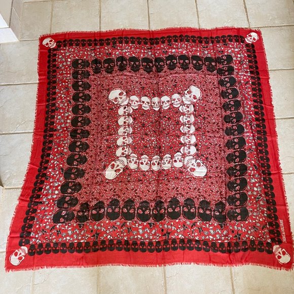 Zadig & Voltaire Accessories - Zadig & Voltaire Kerry Garden Skull Scarf